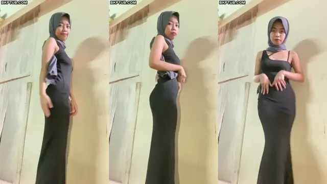 Bokep Celva ABG Jilbab Dress Hitam Sexy Montok